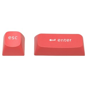키크론 OSA 더블샷 PBT 키보드 교체용 커스텀 포인트 키캡 ESC + ENTER 세트, 레드, JM-234