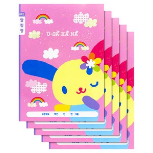 핑크망고 산리오캐릭터즈 초등 넓은칸 알림장, 우사하나, 5개
