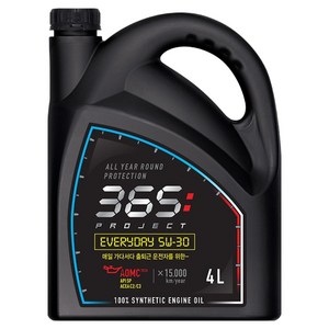 불스원 365 프로젝트 뉴 에브리데이 엔진오일, 1개, 5w30, 4L
