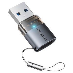 맥도도 C타입-USB A타입 TR 프로 미니 젠더, 1개, 블랙, 32.7mm