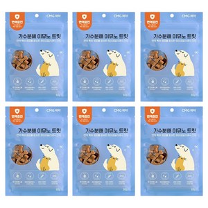 씨엠지제약 강아지 가수분해 이뮤노 트릿, 6개, 60g, 닭고기맛