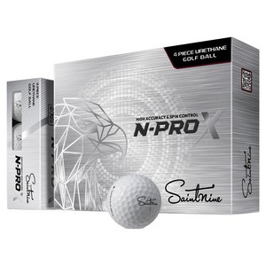 세인트나인 N PRO X 프리미엄 우레탄 골프공 4피스, 1개, 12개입, 화이트