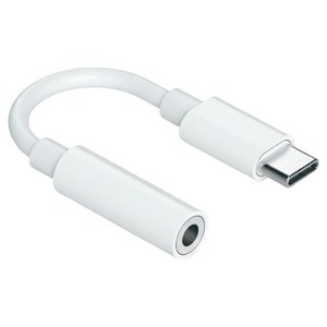 아이리버 USB C타입 to 3.5mm 고해상도 DAC 칩 내장 이어폰 헤드폰 마이크 AUX 연결젠더, 1개, 화이트, 12cm
