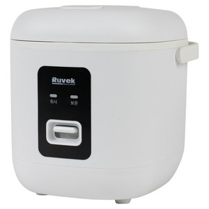 루베크 미니 쾌속취사 자동보온 계란찜기 전기밥솥 1~2인용, RU-1218W, 화이트