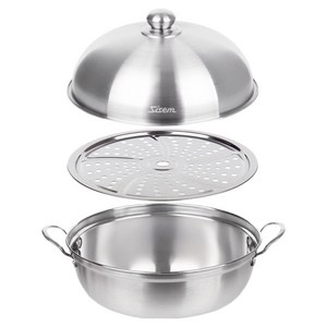 시샘 통스텐 IH 찜냄비+레스팅 커버세트, 1세트, 28cm