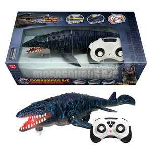 REXTOY 스모크 모사사우루스 움직이는 바다 공룡 모사사우루스 RC, 1개