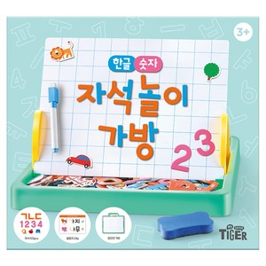 한글 숫자 자석 놀이 가방, 혼합색상, 1개