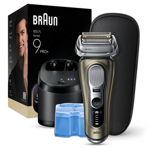 BRAUN 시리즈 9 PRO+ 울트라 씬 전기면도기, 9669cc, 골드