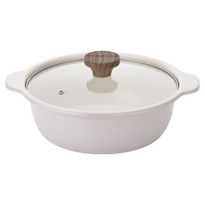 쿠킨 경량 뚝배기 인덕션 냄비, 24cm, 크림라떼, 1개