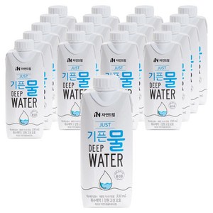 기픈물 저스트 종이팩 해양심층수, 330ml, 18개