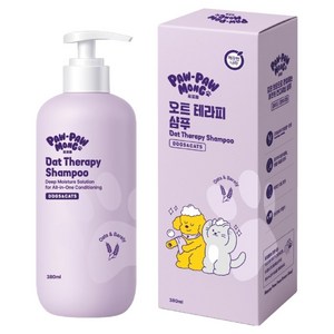 포포몽 강아지 고양이 공용 오트 테라피 샴푸, 1개, 380ml 골드박스 특가