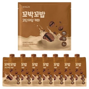 꼬박꼬밥 고단저당 단백질 쉐이크 커피맛 7p, 1개, 280g