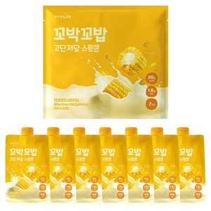 꼬박꼬밥 고단저당 단백질 쉐이크 스윗콘맛 7p, 280g, 1개