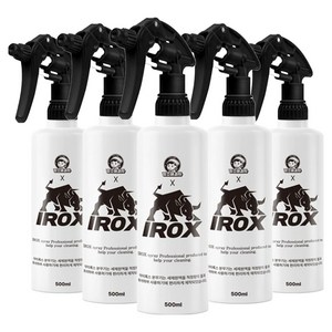 청소해결사 아이록스 내화학성 2중 분사 분무기 500ml, 블랙, 5개