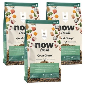now 시니어 강아지 프레쉬 스몰브리드 굿 그레이비 건식사료, 칠면조, 2kg, 3개