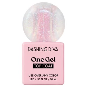 데싱디바 원젤 글리터 탑코트 젤네일, 투명, 1개, 10ml