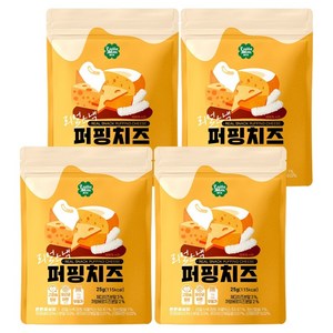 룰루맘 리얼스낵 퍼핑치즈, 25g, 4개, 치즈맛