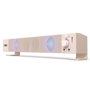 몬스타기어 RGB USB PC 게이밍 사운드바, 오트밀, LIVE100