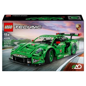 레고 테크닉 42224 Porsche 911 GT3 R REXY AO 레이싱카, 혼합색상, 1개