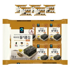 청정원 들기름 바사삭김, 4g, 96개
