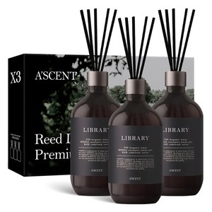 에이센트 퍼퓸드 디퓨저, 23 라이브러리, 500ml, 3개