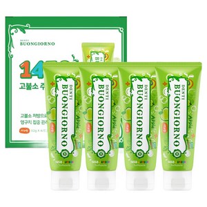 덴티본조르노 일사오공 고불소 주니어 치약 사과향, 80g, 4개
