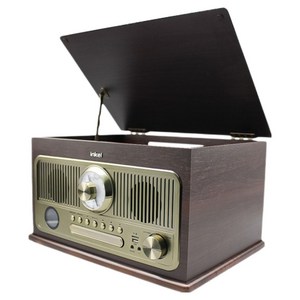 인켈 LP 올인원 블루투스 오디오 스피커 CD 플레이어 턴테이블, IK-C2020LP, 월넛