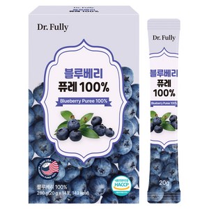 닥터풀리 블루베리 퓨레 100% 14p, 1개, 280g