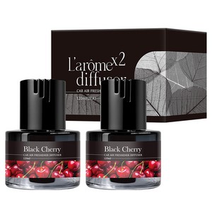 Larome 심지타입 차량용 디퓨저 120ml 2개입, 블랙체리, 1세트