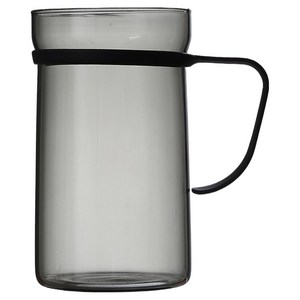 에지리 스텐 핏핸드 내열유리 머그컵 550ml, 그레이, 1개
