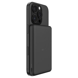 벨킨 부스트차지 초슬림 마그네틱 무선 충전 보조배터리 5000mAh C타입, 블랙, BPD010fqBK