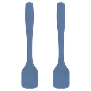 코지테이블 국산 실리콘 요거트 미니스푼 15cm, 2개, 다크블루