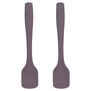 코지테이블 국산 실리콘 요거트 미니스푼 15cm, 2개, 코코아