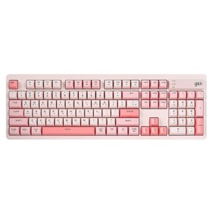 지클릭커 무선 OFFICEPRO 사일런스 M RGB 무소음 방수 블루투스 키보드 104, Coral, WK50, 제조사축