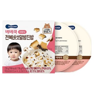 베베쿡 실온이유식 완료기 2p, 혼합맛(전복/버섯/알밤), 220g, 1개