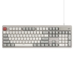 지클릭커 OFFICEPRO 사일런스 M RGB 무소음 유선 방수 키보드 104, 레트로, OPK50, 제조사축