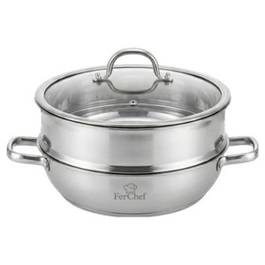 페르쉐프 인덕션가능 스텐 찜기 2단, 1개, 28cm
