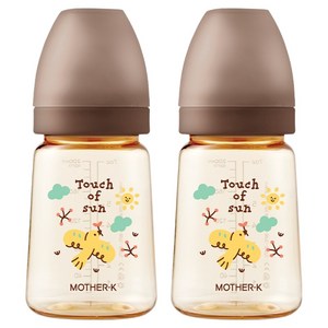 마더케이 베이직 PPSU 버디 무꼭지 젖병, 180ml, 2개