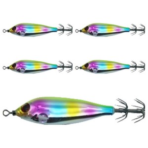 NIKEN 이카키드레이저 쭈꾸미 갑오징어 문어 케이무라 수평에기 73mm, 5개, 5.2g, 15 레이저레인보우