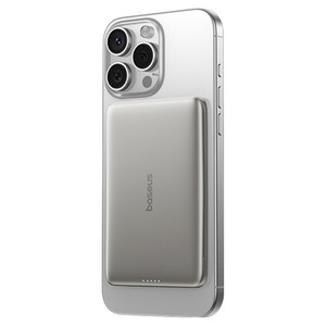 베이스어스 picogo 초슬림 Qi2 마 보조배터리 10000mAh 27W, 티타늄, AM41