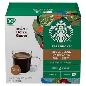 돌체구스토 스타벅스 하우스 블렌드 캡슐커피, 8.5g, 30개입, 1개