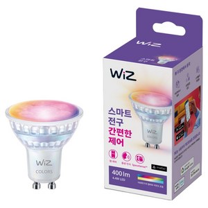 WiZ 스마트 LED 컬러 GU10 글래스 4.4W, 기타색, 1개