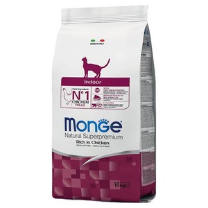 몬지 어덜트 고양이 내추럴 슈퍼프리미엄 인도어 건식사료, 닭, 10kg, 1개