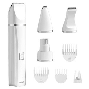 온아워 강아지 바리깡 저소음 저자극 애견 클리퍼 반려동물 이발기 OAC-1WT, 1개, 화이트