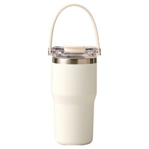 모던하우스 TO GO 휴대하기 편리한 대용량 핸들 텀블러, 크림, 600ml, 1개