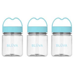 블루바 눈금표시 트라이탄 하트캡 다용도 미니 쉐이커, 블루, 200ml, 3개
