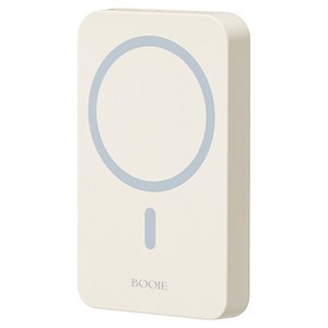 부이 PD 22.5W 대용량 고속충전 일체형 맥세이프 마그네틱 무선 충전 보조배터리 10000mAh 멀티단자, BEIGE, B5PB-04W
