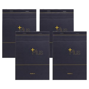 더블에이 플러스 노트패드 A4, 네이비, 4개