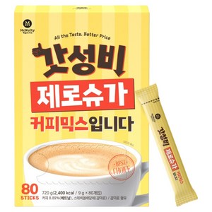 맥널티커피 갓성비 제로슈가 커피믹스, 1개, 80개입, 9g