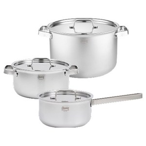 스테니 인덕션 무연마제 통 5중 스테인리스 냄비 3개 세트, 편수 16cm + 양수 20cm + 곰솥 24cm, 1개